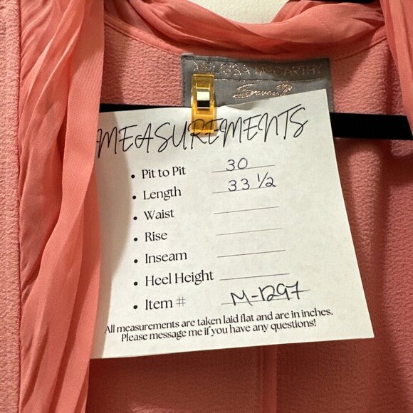 2/$30 Melissa McCarthy Seven 7 Open Front Blazer Jacket 3X Coral Pink Office - Picture 3 of 11